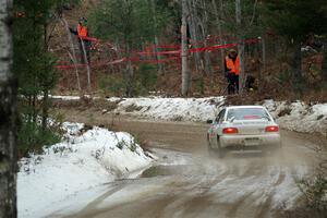 Andrew Williamson / Julia Stewart Subaru Impreza on SS7, Hunters-McCormick Lake I.