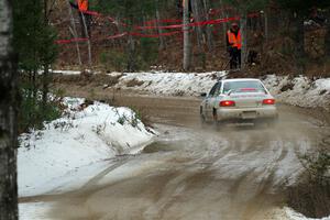 Andrew Williamson / Julia Stewart Subaru Impreza on SS7, Hunters-McCormick Lake I.