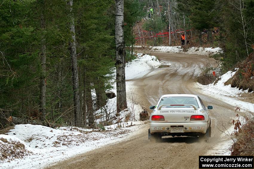 Andrew Williamson / Julia Stewart Subaru Impreza on SS7, Hunters-McCormick Lake I.