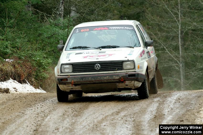 Heath Shively / Elena Huizar VW Golf on SS7, Hunters-McCormick Lake I.