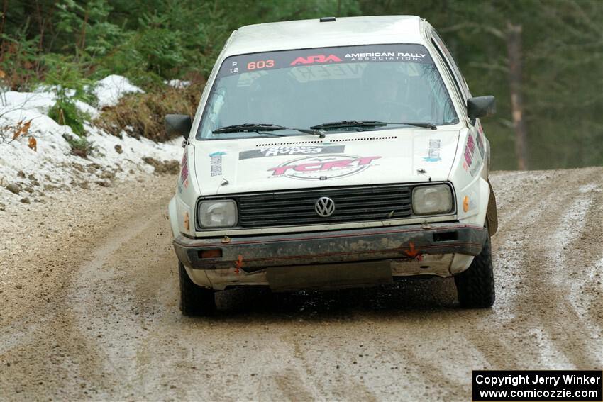 Heath Shively / Elena Huizar VW Golf on SS7, Hunters-McCormick Lake I.