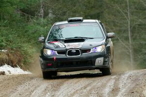 Scott Crouch / Ryan Scott Subaru WRX on SS7, Hunters-McCormick Lake I.