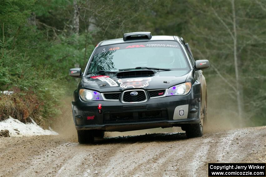 Scott Crouch / Ryan Scott Subaru WRX on SS7, Hunters-McCormick Lake I.