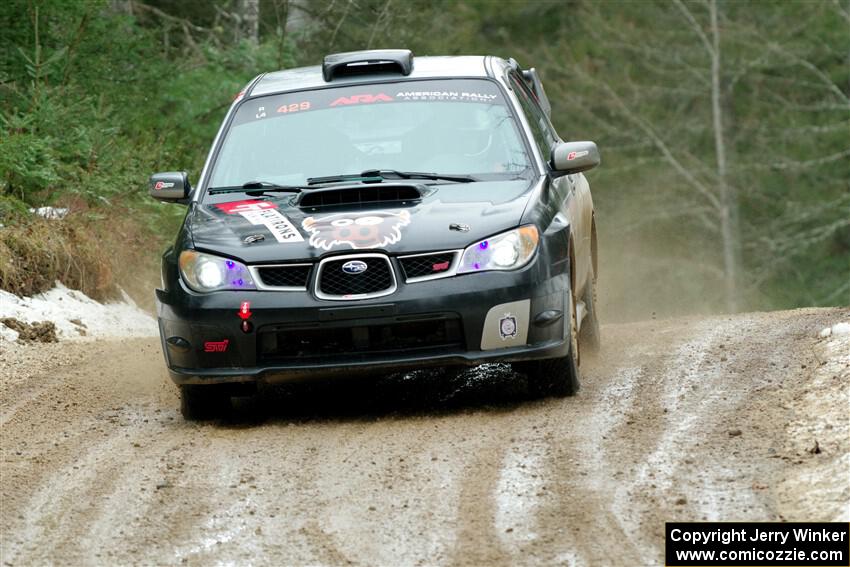 Scott Crouch / Ryan Scott Subaru WRX on SS7, Hunters-McCormick Lake I.