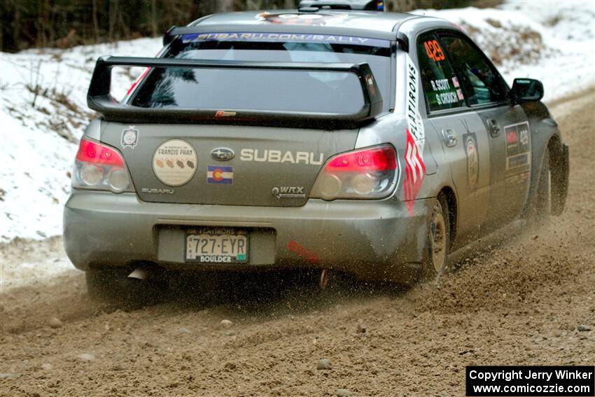 Scott Crouch / Ryan Scott Subaru WRX on SS7, Hunters-McCormick Lake I.