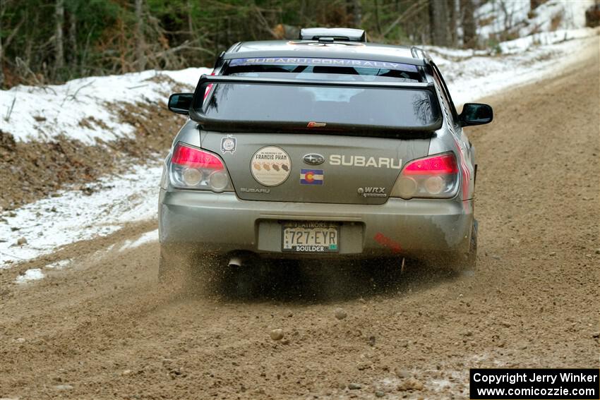 Scott Crouch / Ryan Scott Subaru WRX on SS7, Hunters-McCormick Lake I.