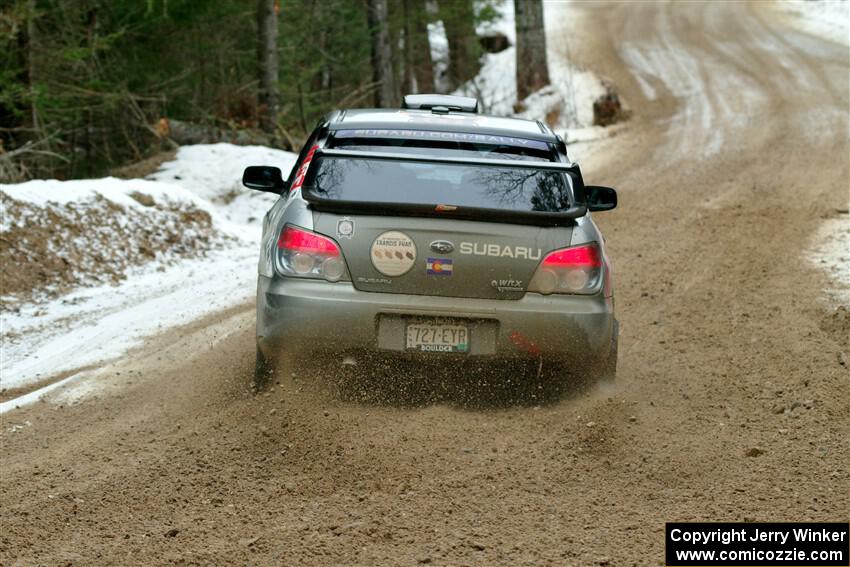 Scott Crouch / Ryan Scott Subaru WRX on SS7, Hunters-McCormick Lake I.