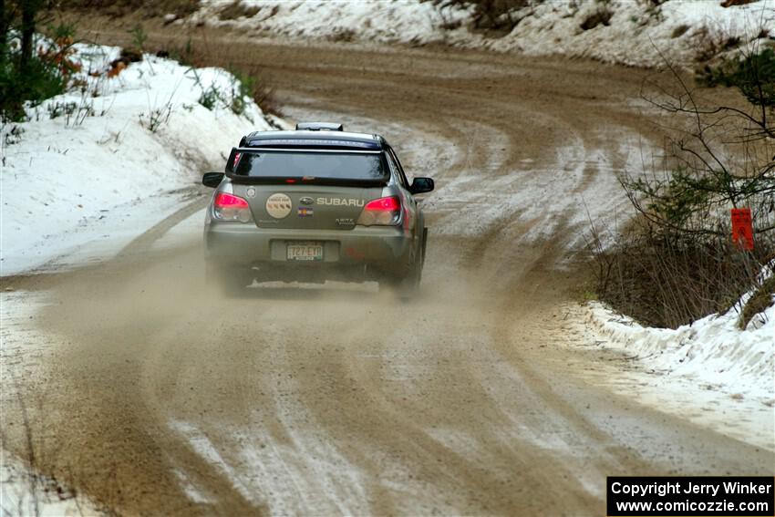 Scott Crouch / Ryan Scott Subaru WRX on SS7, Hunters-McCormick Lake I.