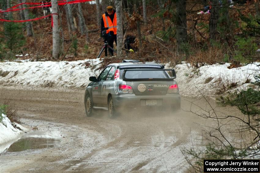 Scott Crouch / Ryan Scott Subaru WRX on SS7, Hunters-McCormick Lake I.