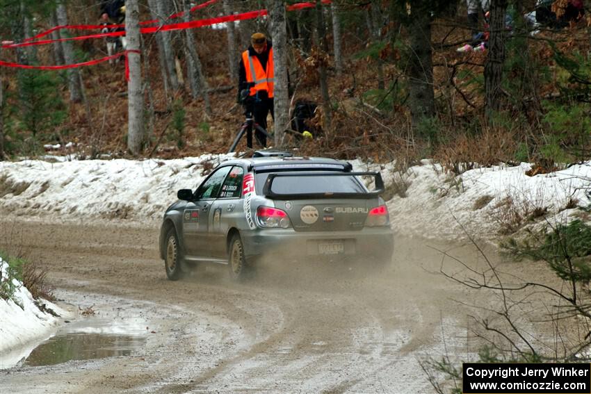 Scott Crouch / Ryan Scott Subaru WRX on SS7, Hunters-McCormick Lake I.