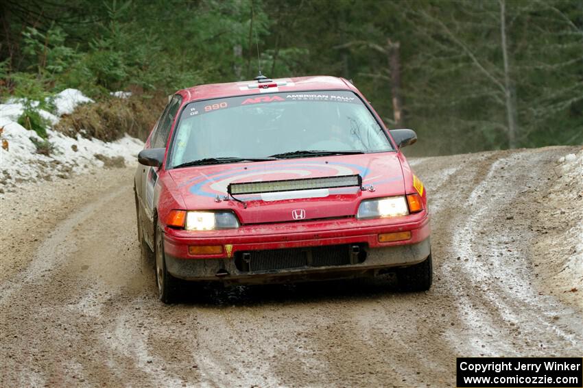 Sean Burke / Drake Burke Honda CRX on SS7, Hunters-McCormick Lake I.