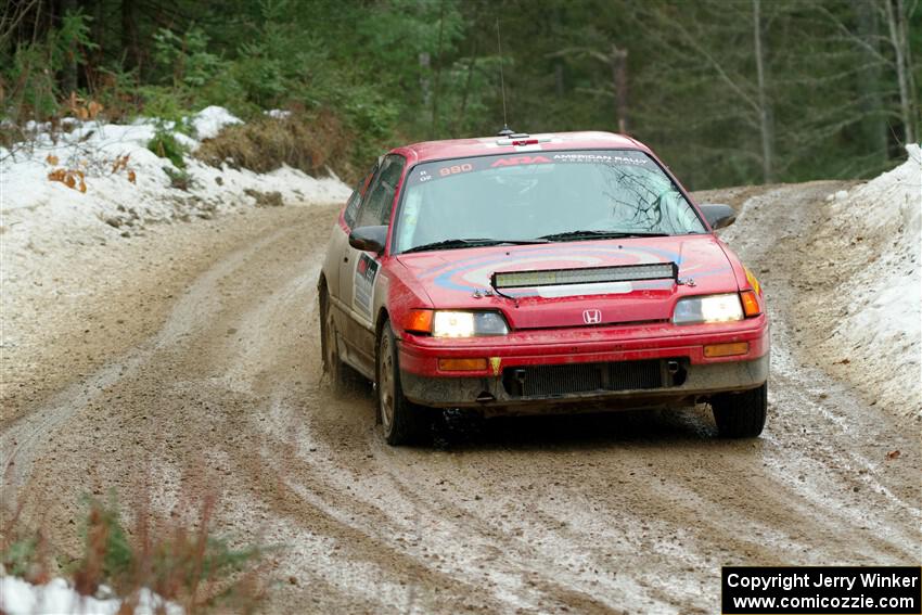 Sean Burke / Drake Burke Honda CRX on SS7, Hunters-McCormick Lake I.