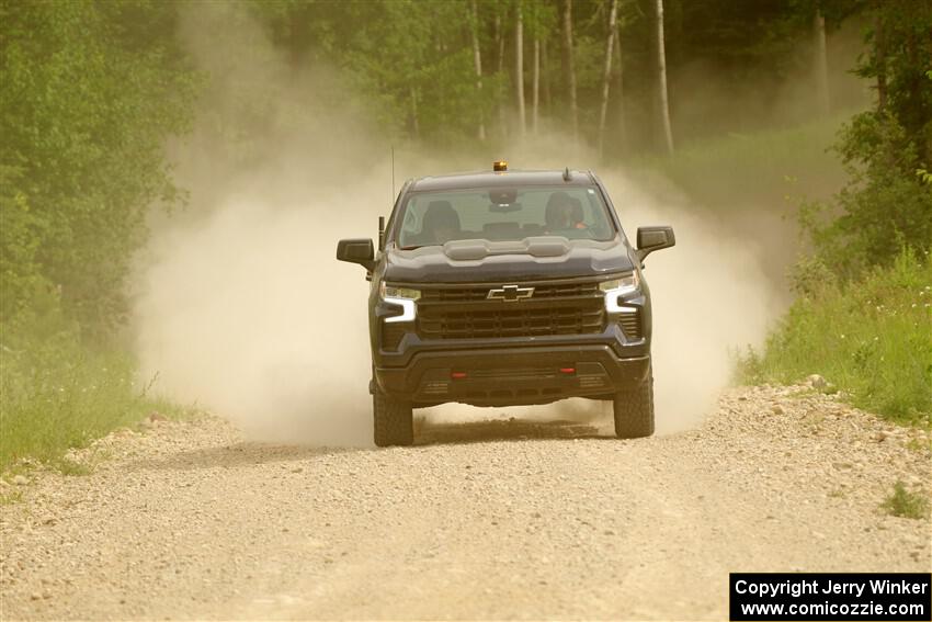 A Chevy Silverado pickup sweeps SS4, Hollow Woodtick.