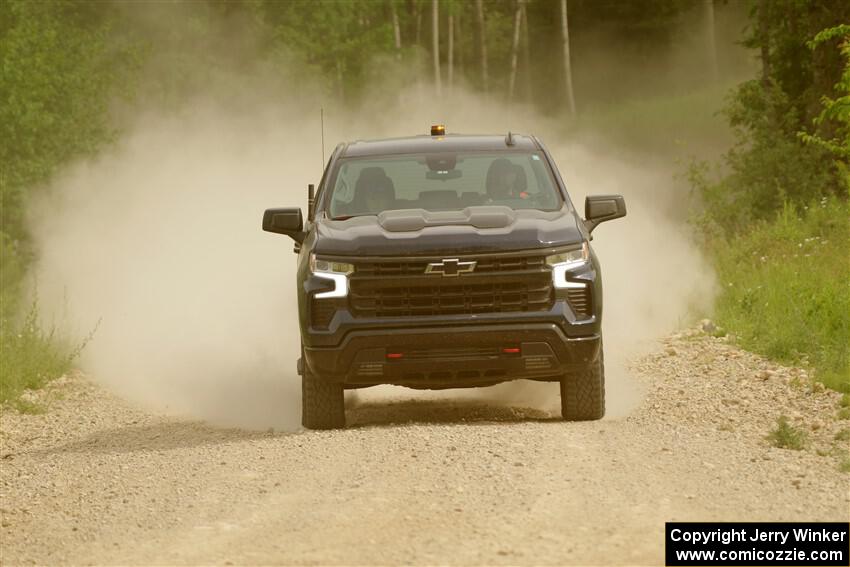 A Chevy Silverado pickup sweeps SS4, Hollow Woodtick.