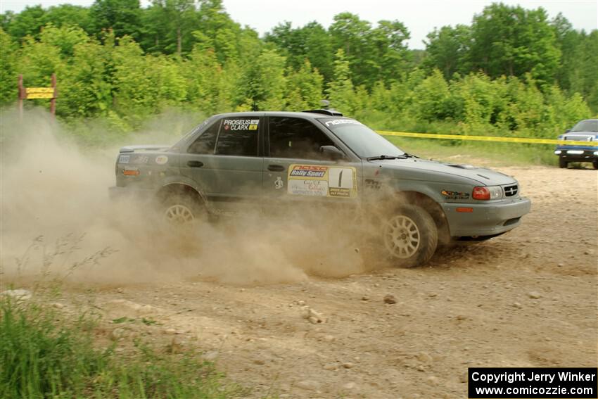 Dexter Clark / Bryce Proseus Nissan Sentra SE-R on SS5, Chainsaw Junction.