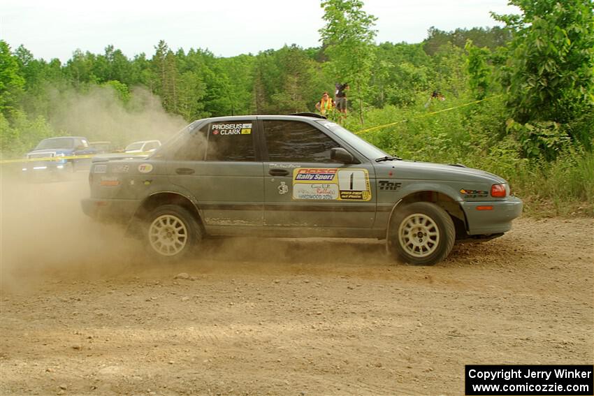 Dexter Clark / Bryce Proseus Nissan Sentra SE-R on SS5, Chainsaw Junction.