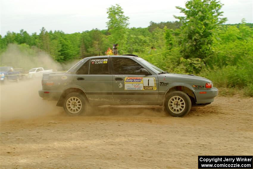 Dexter Clark / Bryce Proseus Nissan Sentra SE-R on SS5, Chainsaw Junction.