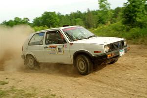 Josh Nykanen / Connor Himes VW GTI on SS5, Chainsaw Junction.