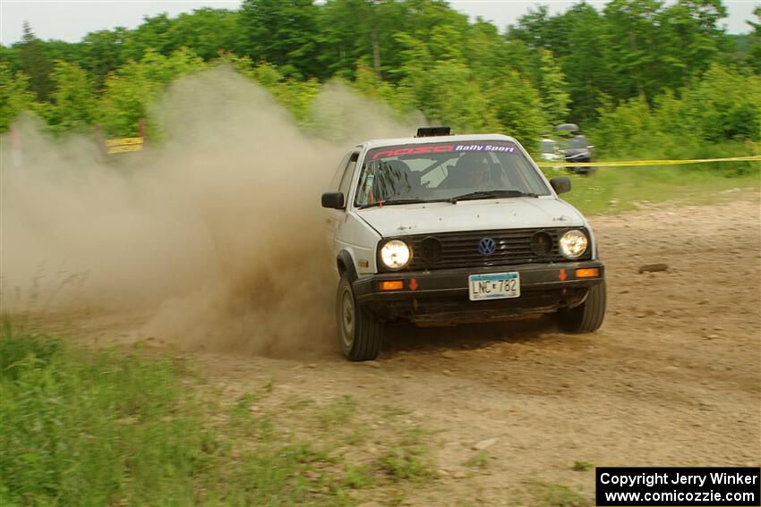 Josh Nykanen / Connor Himes VW GTI on SS5, Chainsaw Junction.