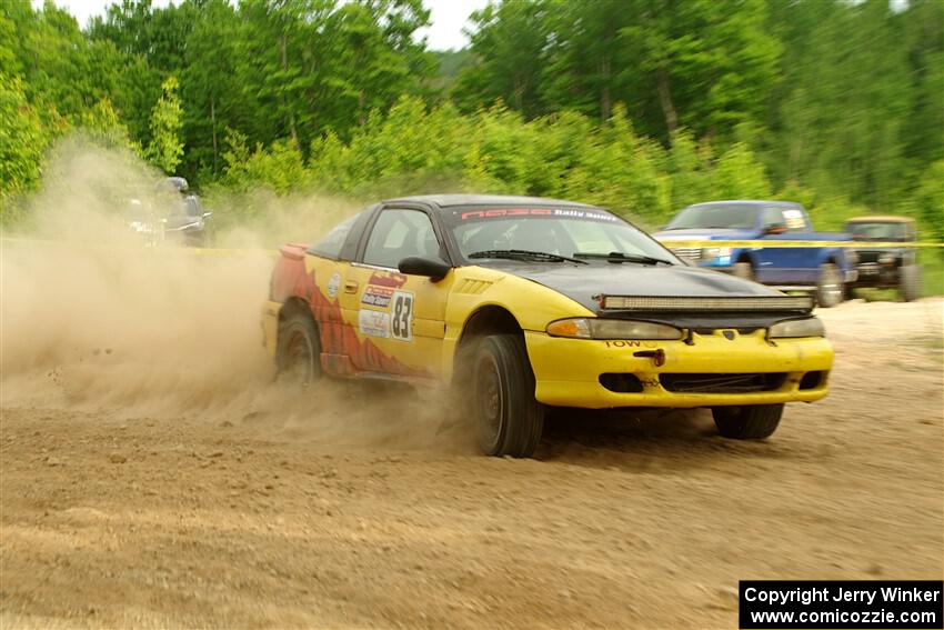 Zach Richard / Max Sutton Mitsubishi Eclipse on SS5, Chainsaw Junction.