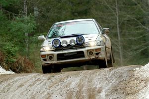 Madelyn Tabor / Sophia McKee Subaru Impreza 2.5RS on SS7, Hunters-McCormick Lake I.