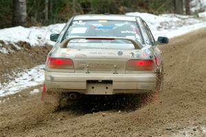 Madelyn Tabor / Sophia McKee Subaru Impreza 2.5RS on SS7, Hunters-McCormick Lake I.