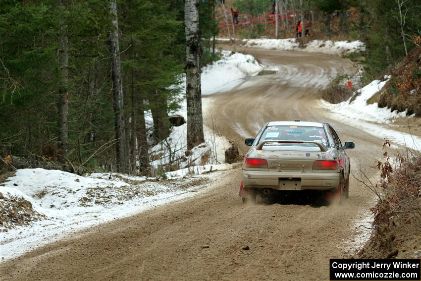 Madelyn Tabor / Sophia McKee Subaru Impreza 2.5RS on SS7, Hunters-McCormick Lake I.