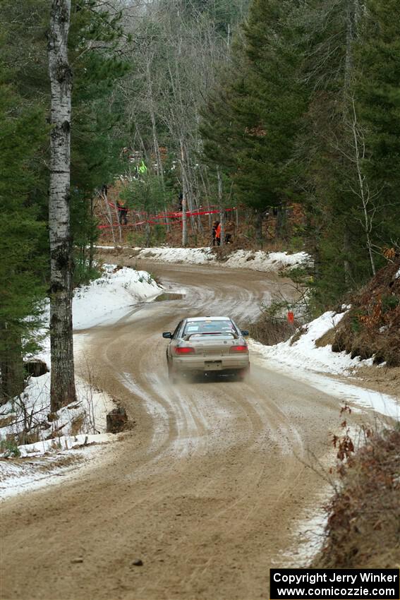 Madelyn Tabor / Sophia McKee Subaru Impreza 2.5RS on SS7, Hunters-McCormick Lake I.