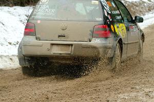 Chase Blakely / Mike Callaway VW GTI on SS7, Hunters-McCormick Lake I.