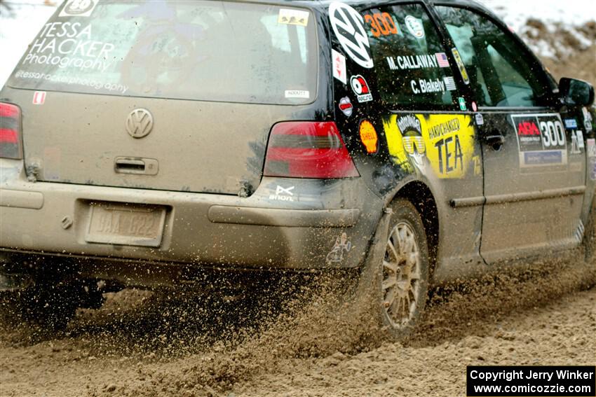 Chase Blakely / Mike Callaway VW GTI on SS7, Hunters-McCormick Lake I.