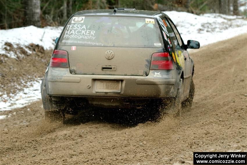 Chase Blakely / Mike Callaway VW GTI on SS7, Hunters-McCormick Lake I.