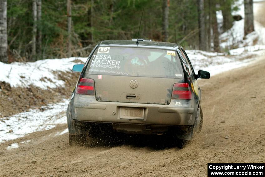 Chase Blakely / Mike Callaway VW GTI on SS7, Hunters-McCormick Lake I.