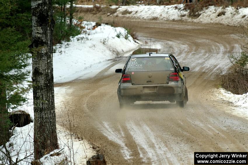 Chase Blakely / Mike Callaway VW GTI on SS7, Hunters-McCormick Lake I.