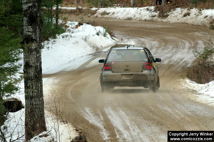 Chase Blakely / Mike Callaway VW GTI on SS7, Hunters-McCormick Lake I.