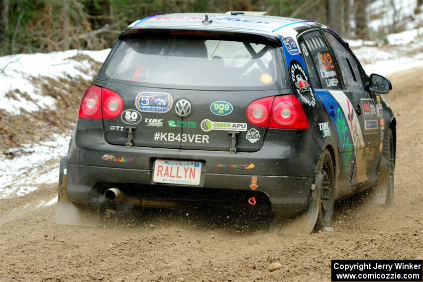 Scott James / Michelle Donovan VW GTI on SS7, Hunters-McCormick Lake I.