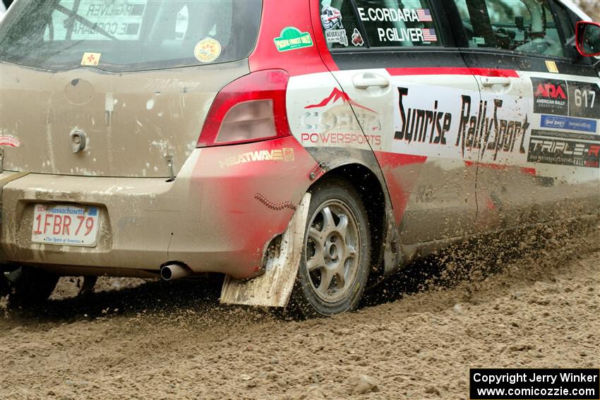 Phill Giliver / Liz Cordara Toyota Yaris on SS7, Hunters-McCormick Lake I.