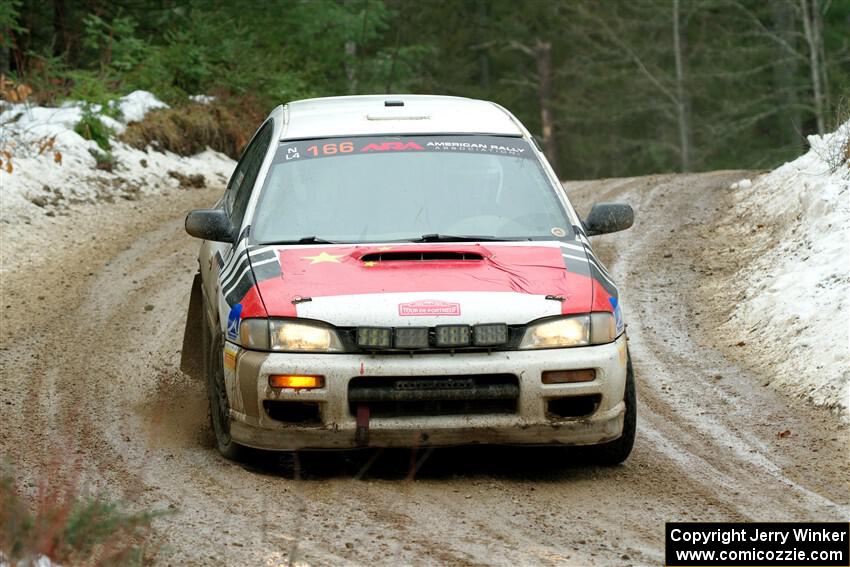 Haowen Chu / Roderik Jones Subaru Impreza Wagon on SS7, Hunters-McCormick Lake I.