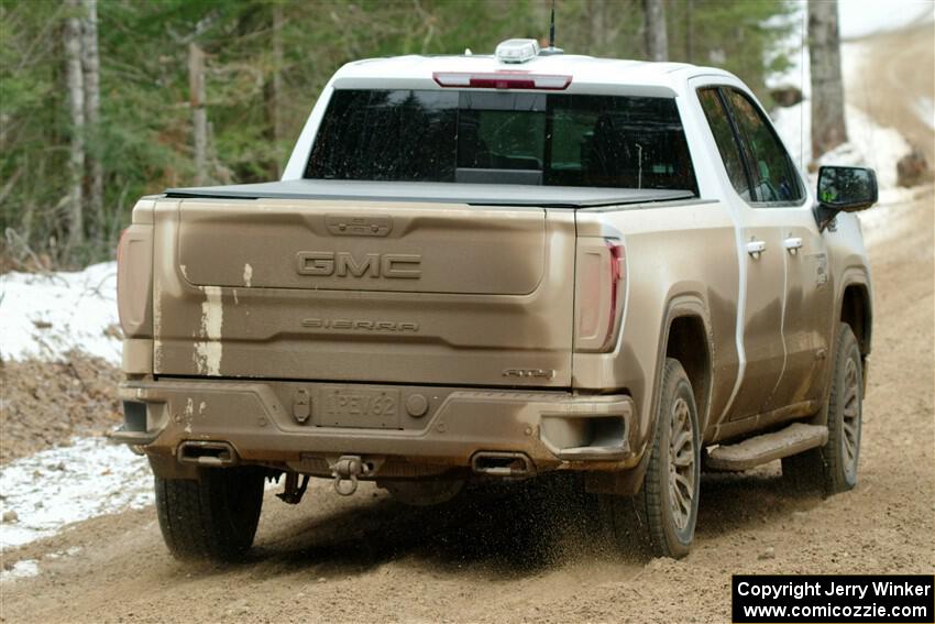 A GMC Sierra pickup sweeps SS7, Hunters-McCormick Lake I.