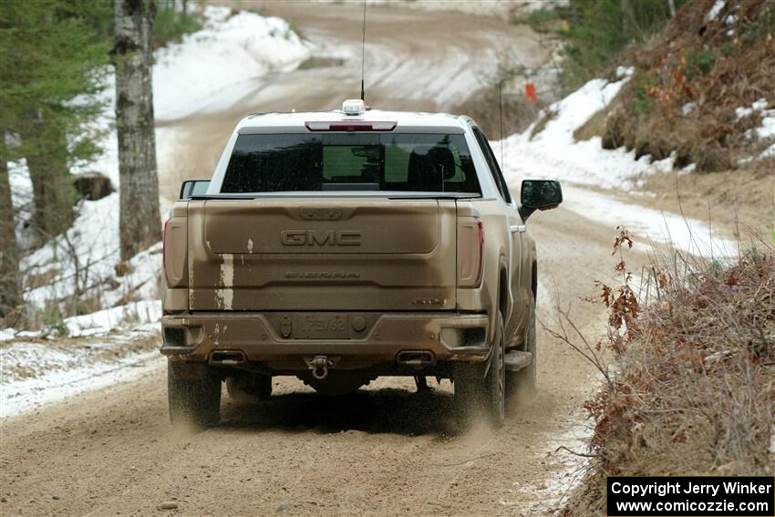 A GMC Sierra pickup sweeps SS7, Hunters-McCormick Lake I.