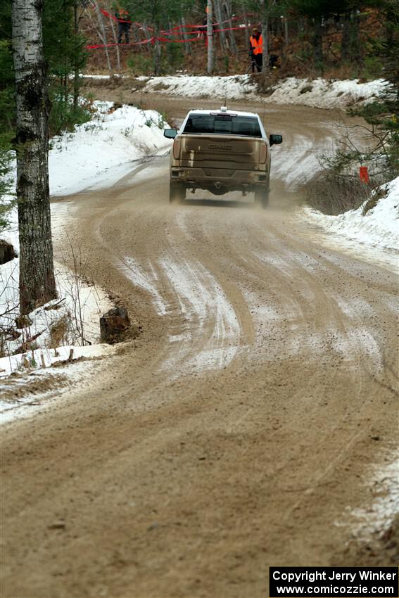 A GMC Sierra pickup sweeps SS7, Hunters-McCormick Lake I.