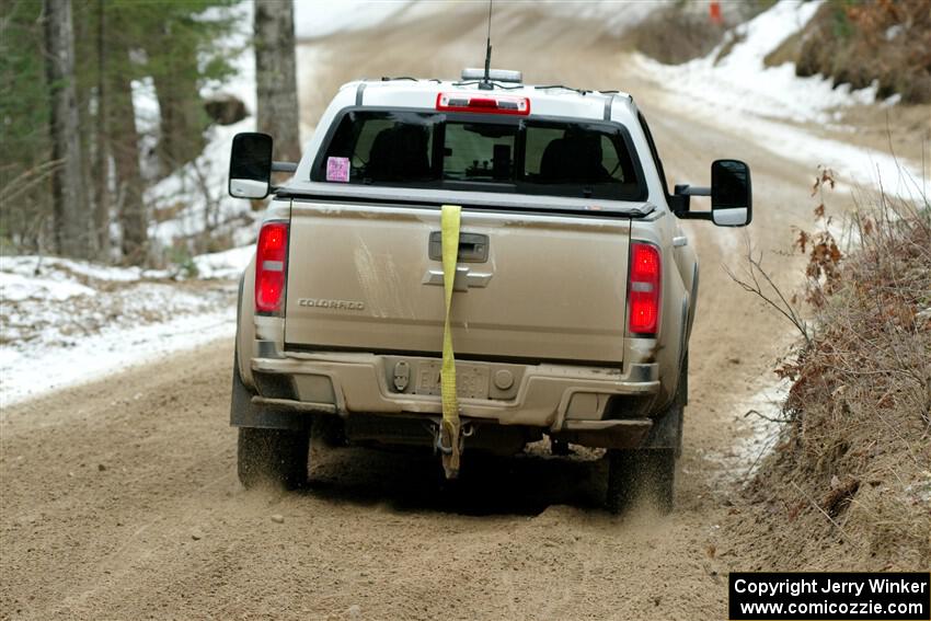 A Chevy Colorado pickup sweeps SS7, Hunters-McCormick Lake I.