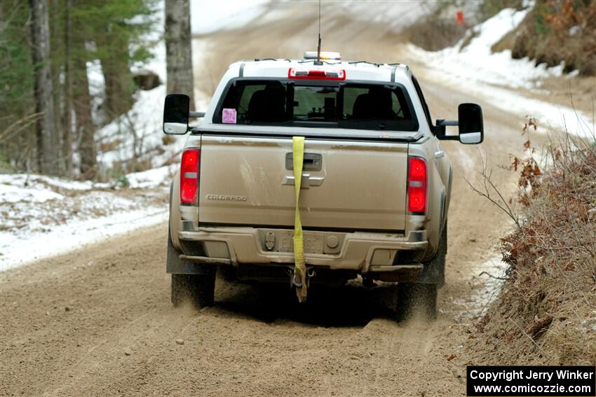 A Chevy Colorado pickup sweeps SS7, Hunters-McCormick Lake I.