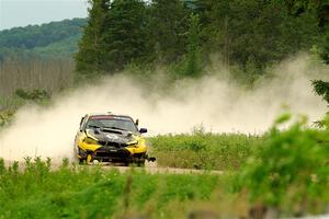 Colin Schulz / Jason Hack Subaru WRX STi limps through SS6, Camp 3 South, after rolling.