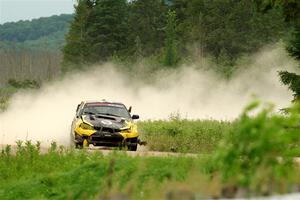 Colin Schulz / Jason Hack Subaru WRX STi limps through SS6, Camp 3 South, after rolling.