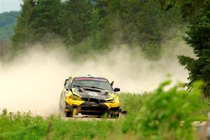 Colin Schulz / Jason Hack Subaru WRX STi limps through SS6, Camp 3 South, after rolling.