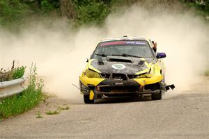 Colin Schulz / Jason Hack Subaru WRX STi limps through SS6, Camp 3 South, after rolling.