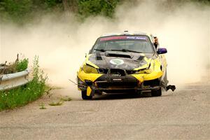 Colin Schulz / Jason Hack Subaru WRX STi limps through SS6, Camp 3 South, after rolling.