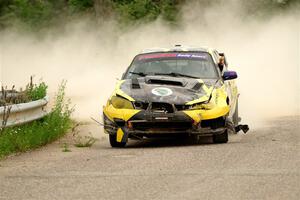 Colin Schulz / Jason Hack Subaru WRX STi limps through SS6, Camp 3 South, after rolling.