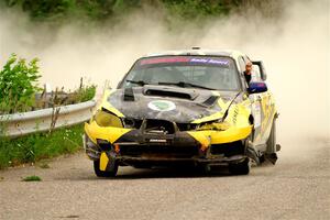 Colin Schulz / Jason Hack Subaru WRX STi limps through SS6, Camp 3 South, after rolling.