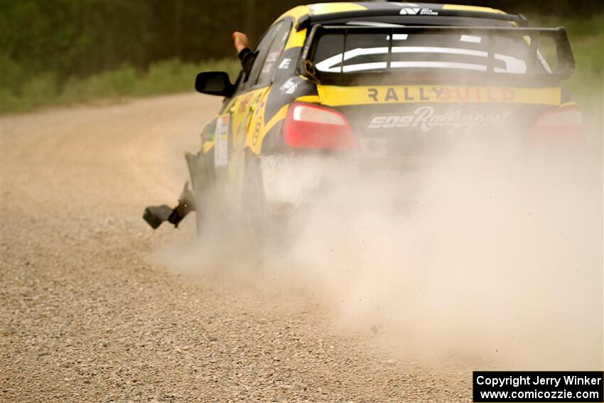 Colin Schulz / Jason Hack Subaru WRX STi limps through SS6, Camp 3 South, after rolling.